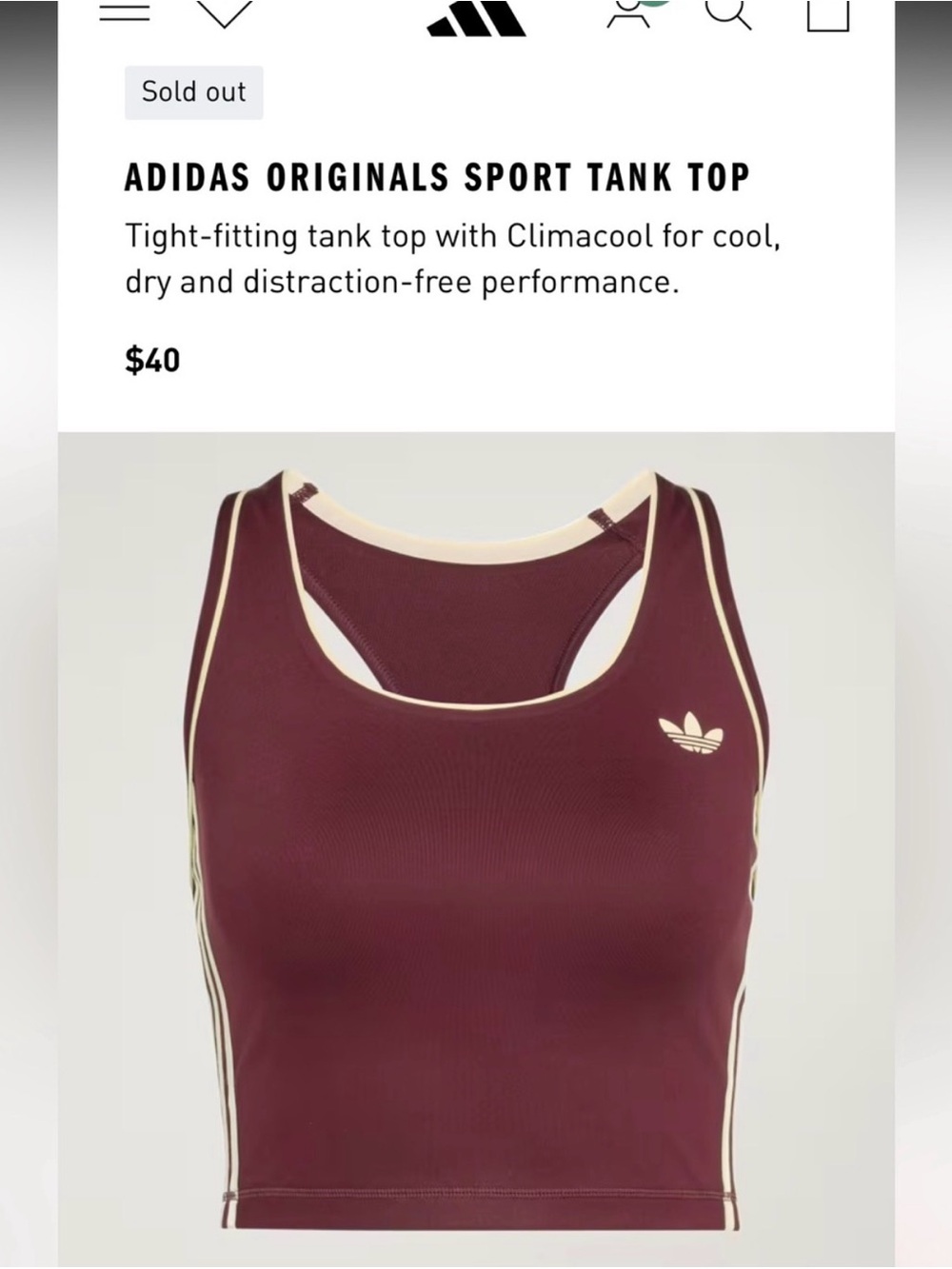 Adidas Sport Tank - Picture 2 of 2